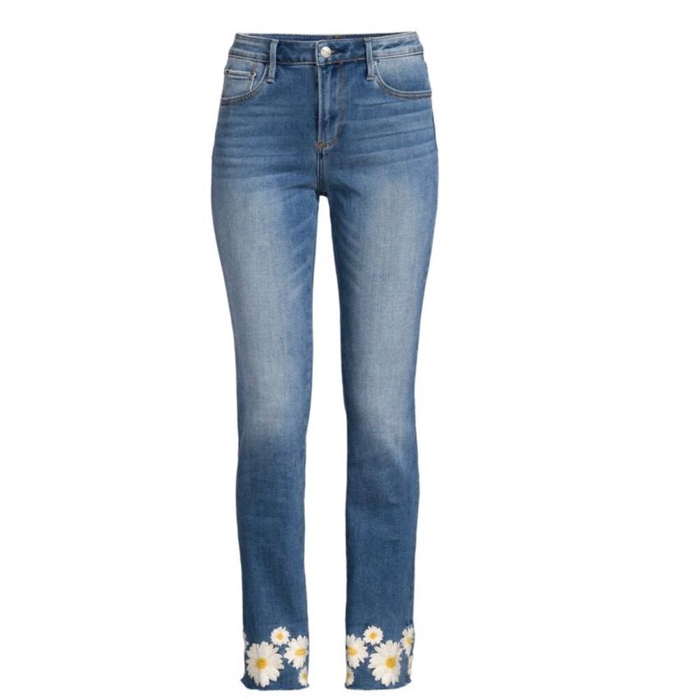 Driftwood Colette Embroidered Crop Straight Jean, Size 27